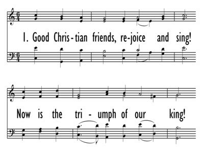 rmc hymn lyrics|Good Christian Friends, Rejoice .